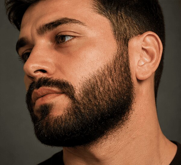 Barba depois de três meses de tratamento